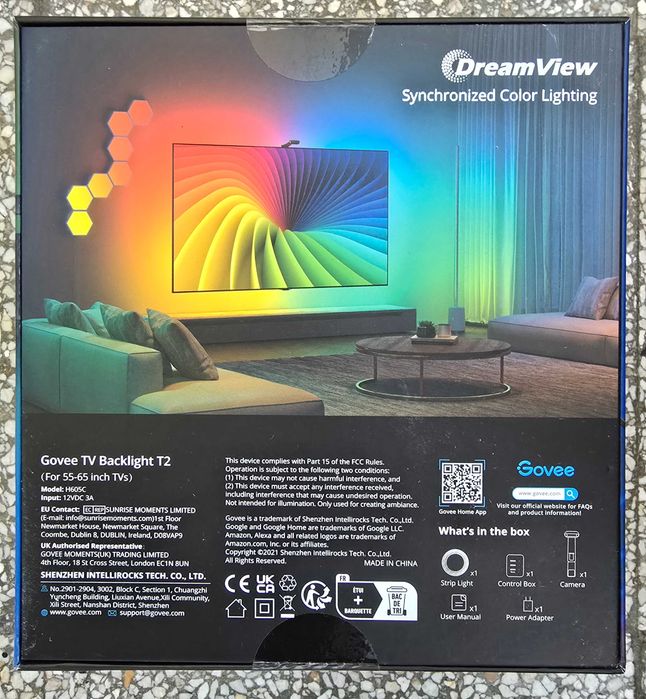 Govee - DreamView T2 DUAL TV 55-65" SMART LED подсветка RGBIC Wi-Fi