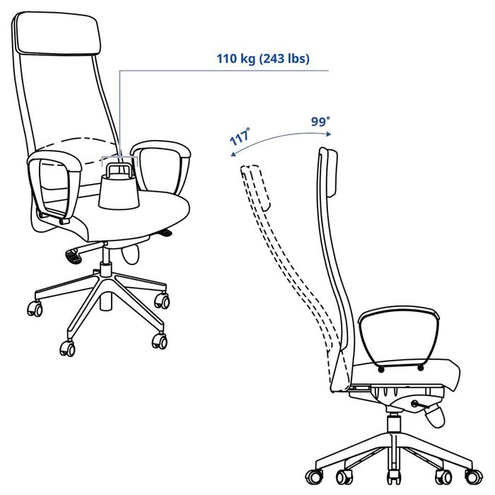 Scaun IKEA MARKUS, mărime M, nou sigilat