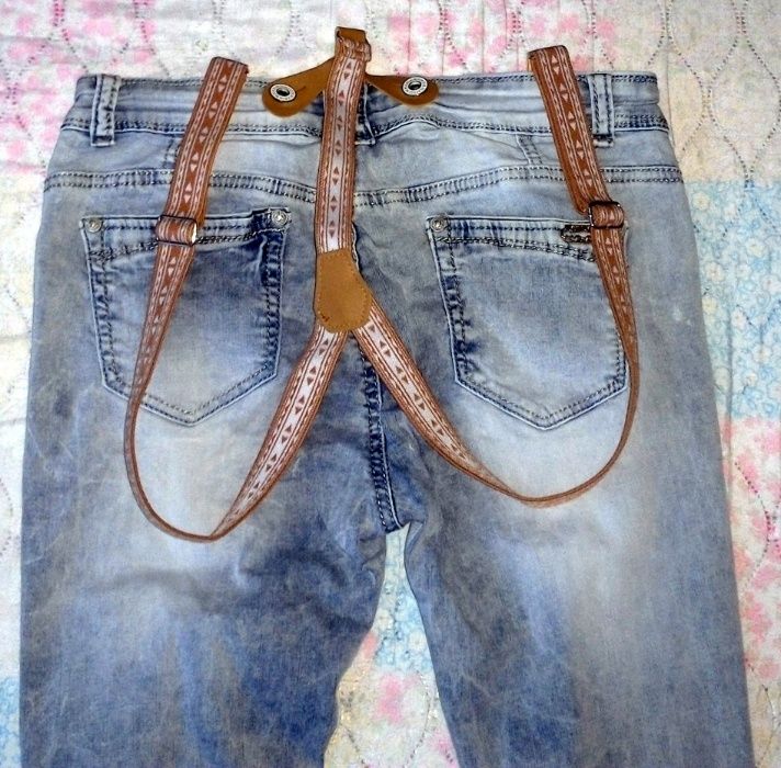 Нови ластични памучни дънки с размери 29/32 и височина 165-174 с