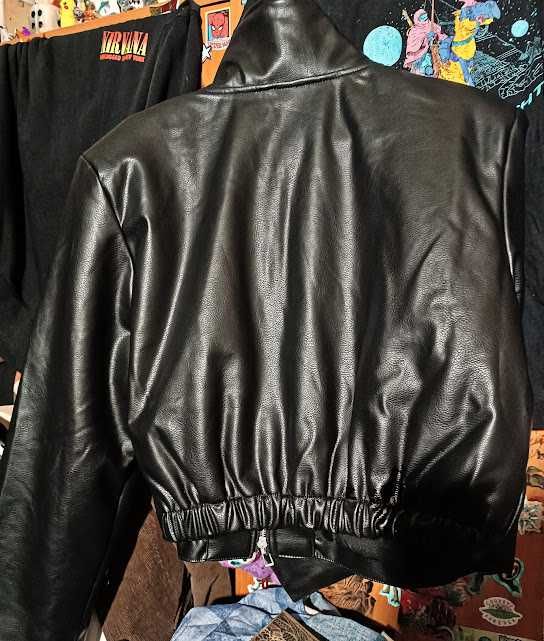 кожено дамско яке