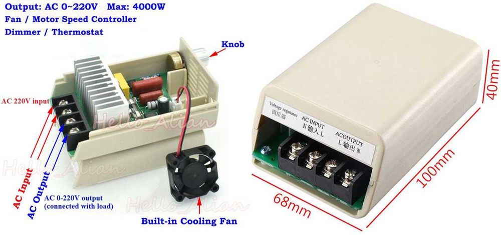 Regulator turatie motor curent alternativ putere 4KW 220V Nou!