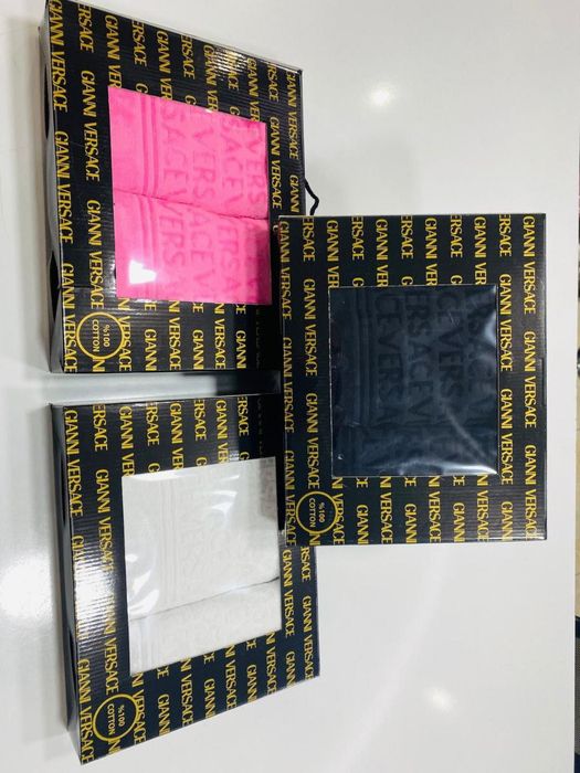 2 бр хавлия в кутия 100% памук луксозни