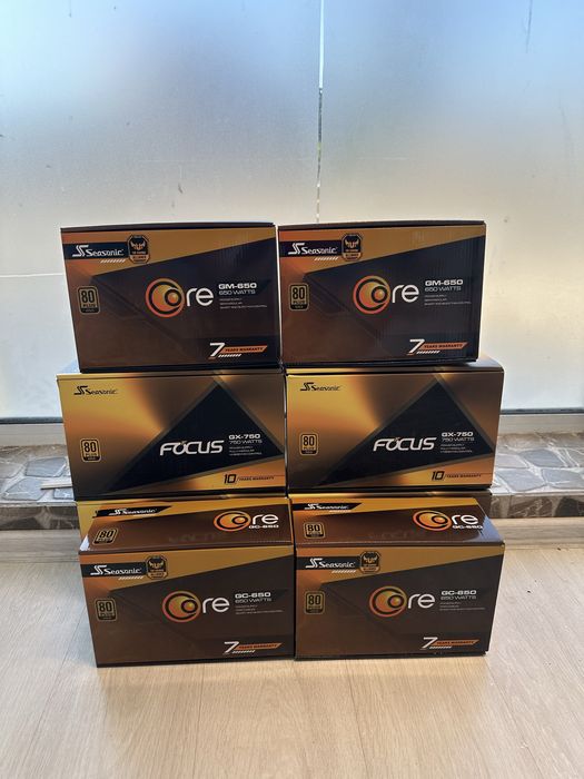 Компютърни захранвания Seasonic Focus GX750W ,Seasonic Core GM/GC 650W TUF Gaming Chieftec  Proton 1050W HP 1200W сървърни захранвания 80 plus Gold