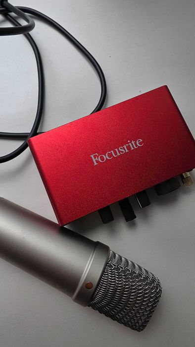 Звуковая карта Focusrite Scarlett Solo, микрофон Rode N1