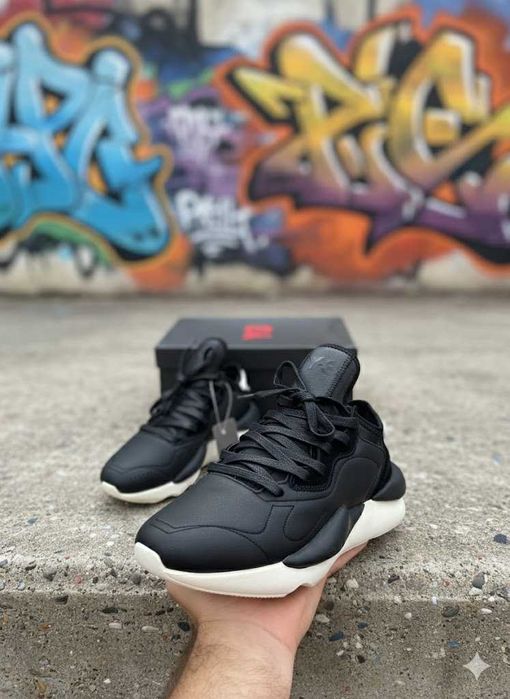 Adidasi Y3 Kaiwa Negru-Alb - Produs Premium - Full Box