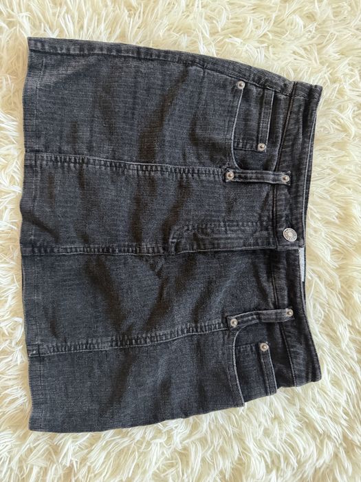 Black Jean Skirt - XS