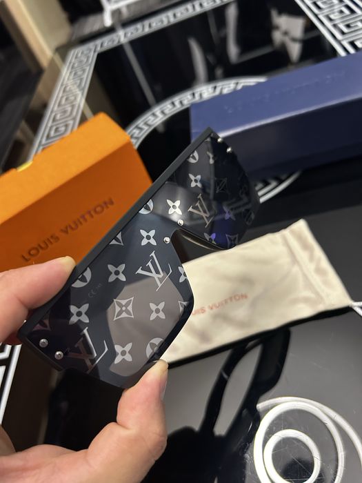 Ochelari Louis Vuitton Monogram Black Shield Luxury Design NOI cu Cutie