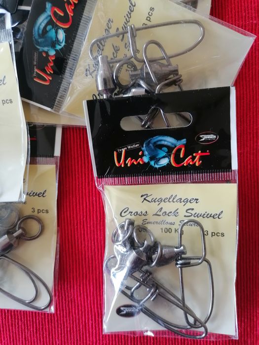 UniCat - Seturi agrafe + vartejuri pentru pescuit la somn rezistenta 100 kg
