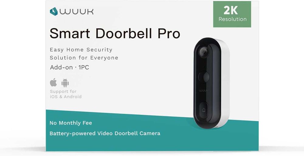 WUUK 2K HD Wi-Fi звънец с камера