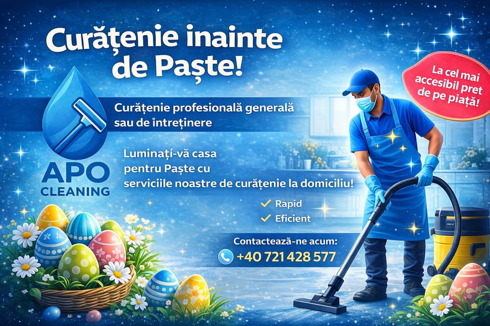 Apo Cleaning - Curatenie la domiciliu inainte de paste