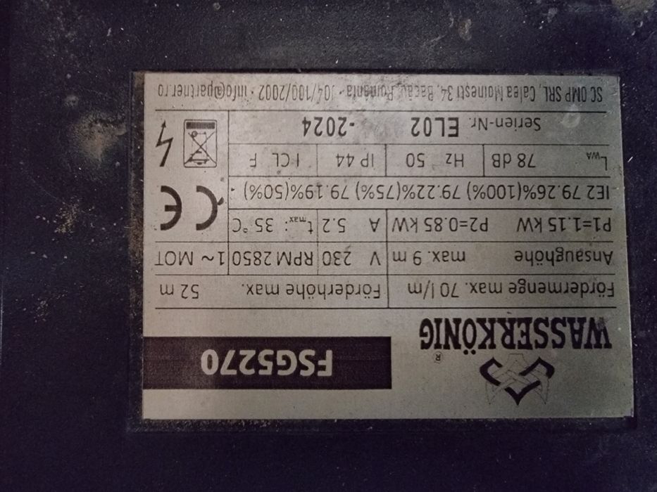 De vănzare Pompa de apă