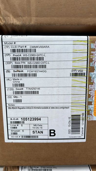 Новый коммутатор Cisco Catalyst WS-C2960-24TC-L
