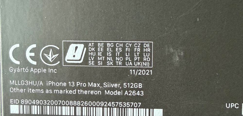 Iphone 13 Pro max 512 silver