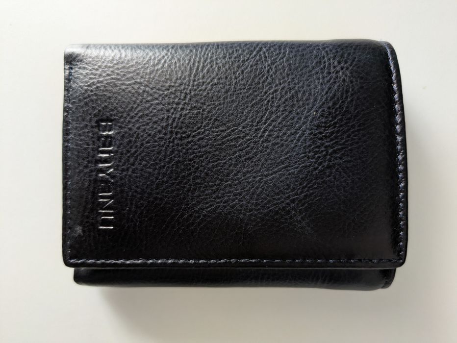 Portofel barbati din piele - albastru - NOU