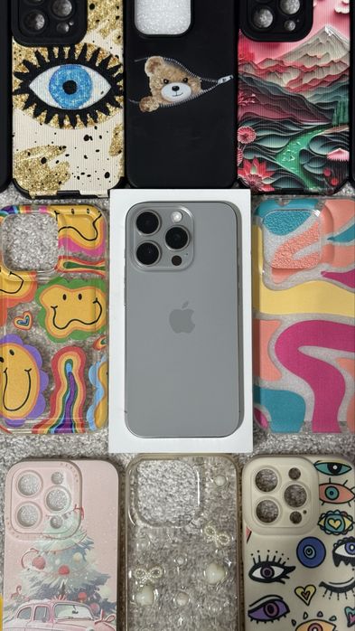 Iphone 15 Pro  128Gb  Natural Titannium Impecabil 10/10 13 huse cadou