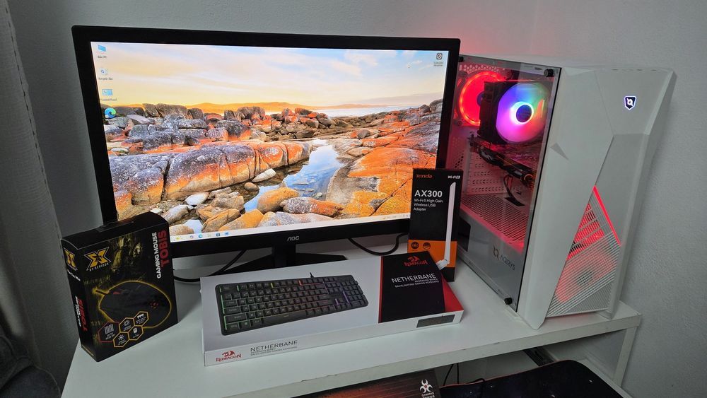 Sistem Gaming Complet i7+24gb RAM + RX 580 8GB GDDR5+stocare  1 tb  +Monitor gaming 27 inch+ mouse +tastatura gaming+mouse pad rgb+ internet wiffi
