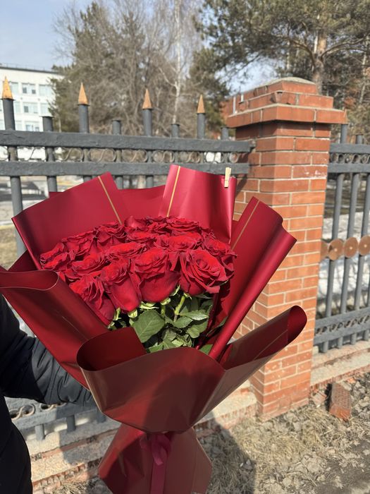 букет роз 25 штук60 см