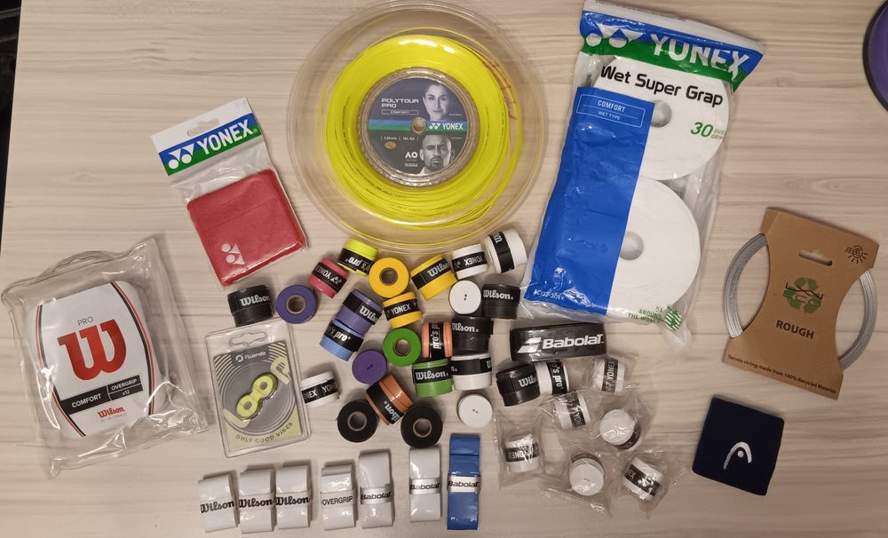 Wilson, YONEX, Head, pro's pro, накитник,грипове,антивибратори,корда