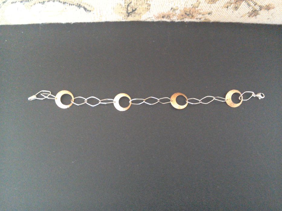 Brățară de argint 925 (marcată) cu rodiu - 20 cm - nouă