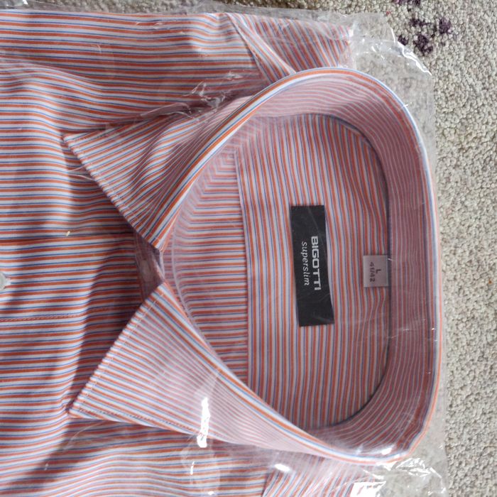 Cămașă bigotti M L superslim Smart casual easy wear noua sigilata