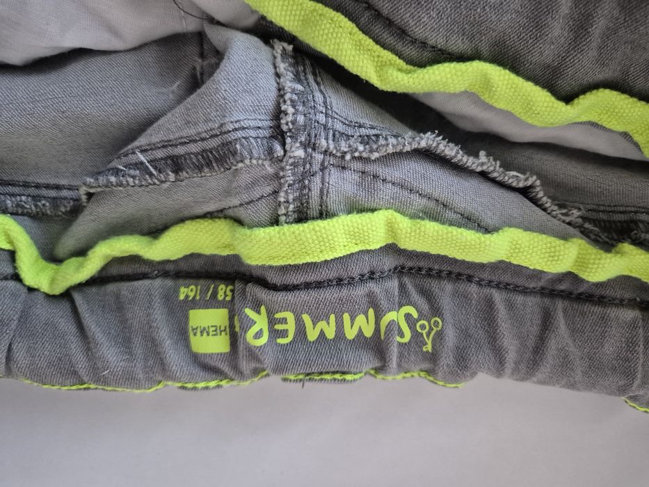 Salopetă scurtă din denim gri HEMA Summer – NOUĂ cu etichetă, mărimea 164 (13–14 ani)