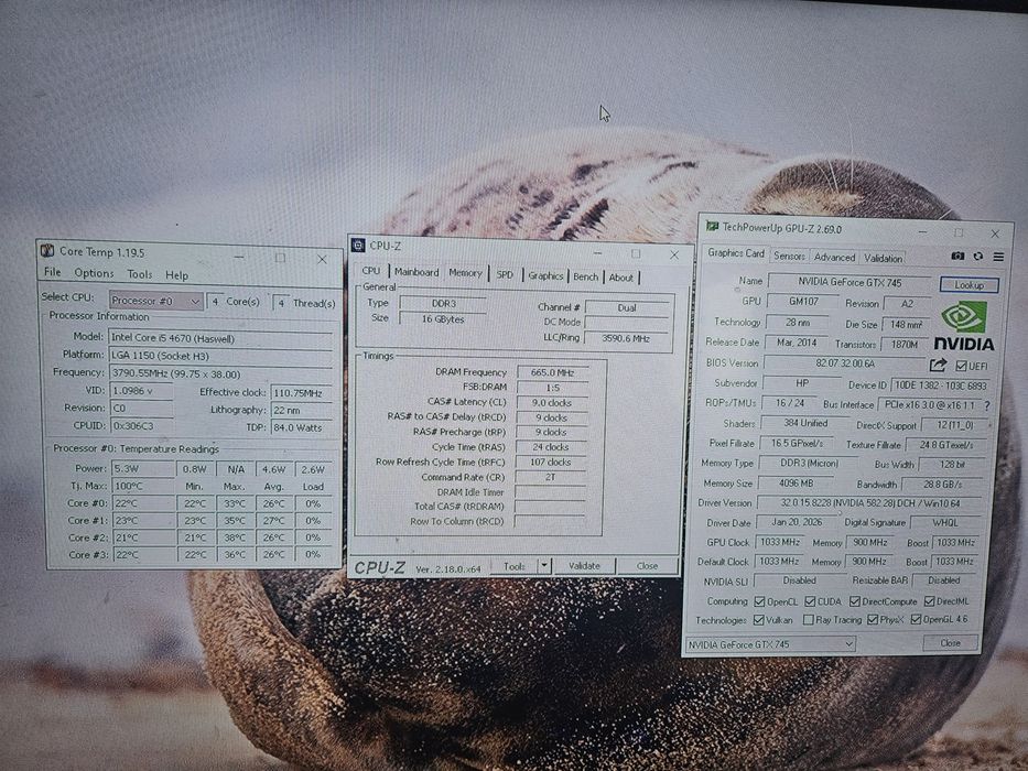 Unitate PC i5 4570 video 4gb GTX 745 16GB ram