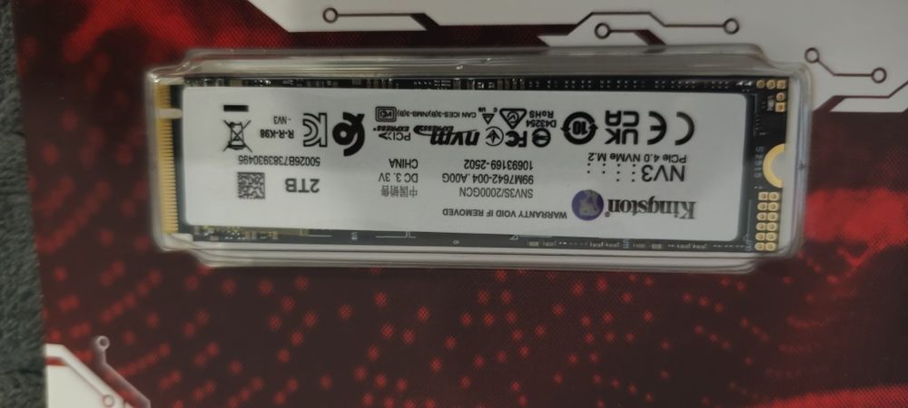 Solid State Drive (SSD) Kingston NV3, 2TB, PCIe 4.0 NVMe, M.2.