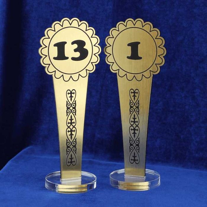 Таблички на стол, номерки