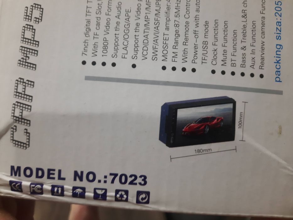 MP5 player auto nou