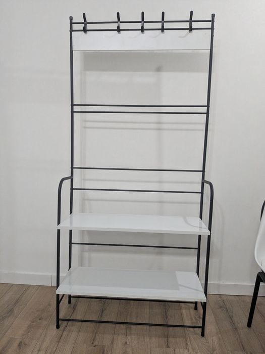 Вешалка напольная с полками для обуви