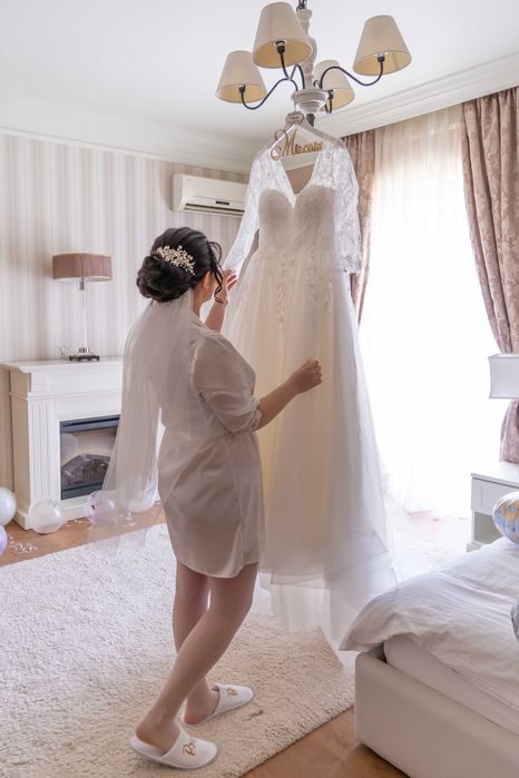 Rochie de mireasa A line de la Marithe CURATATA