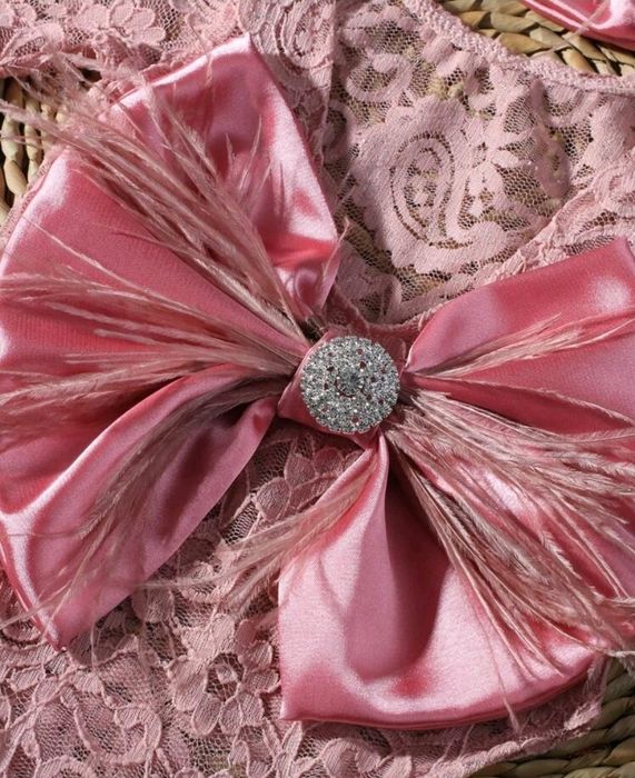 Бебешки розов комплект за новородени за фотосесия