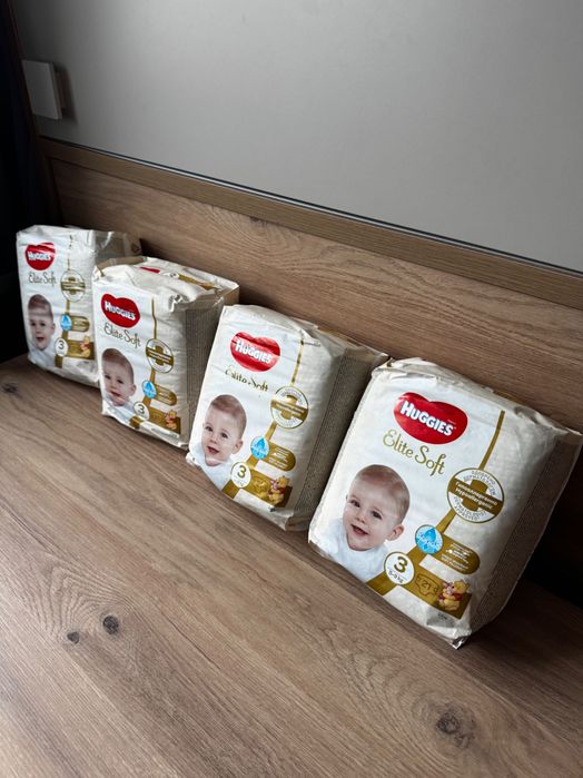 4XPampers Huggies Elite Soft noi sigilați