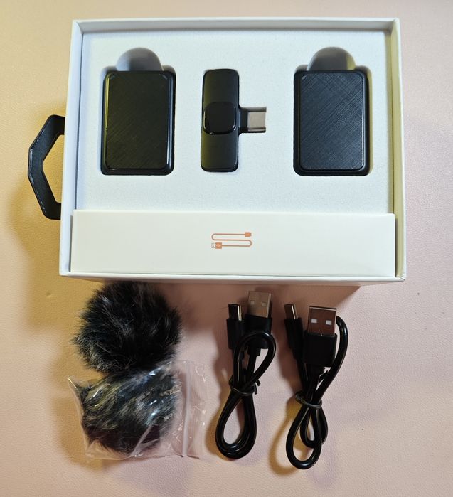 Set 2 microfoane wireless Gimpro, noise canceling, USB-C, impecabile