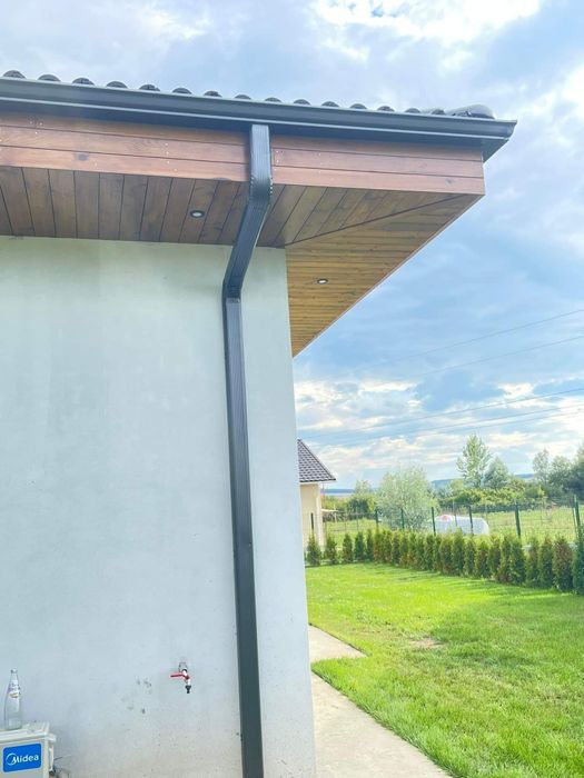 Jgheaburi dintr-o bucata fără îmbinări din aluminiu gri antracit maro