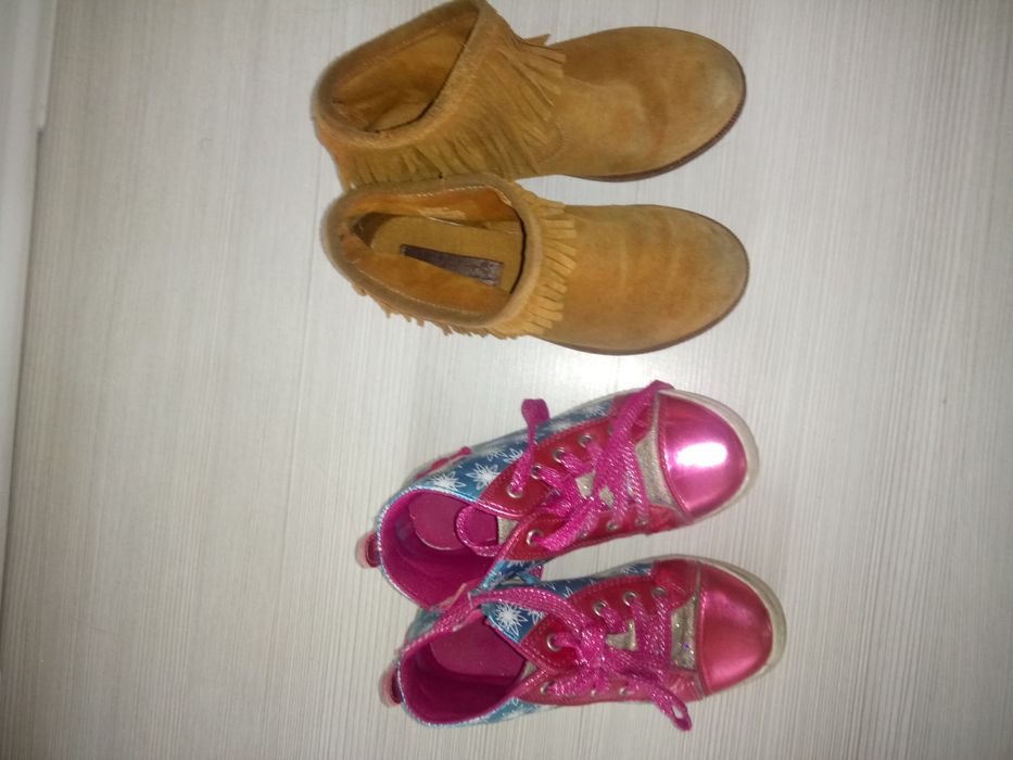 За принцески-Кецки с Елза и Ана, боти естествена кожа на Зара