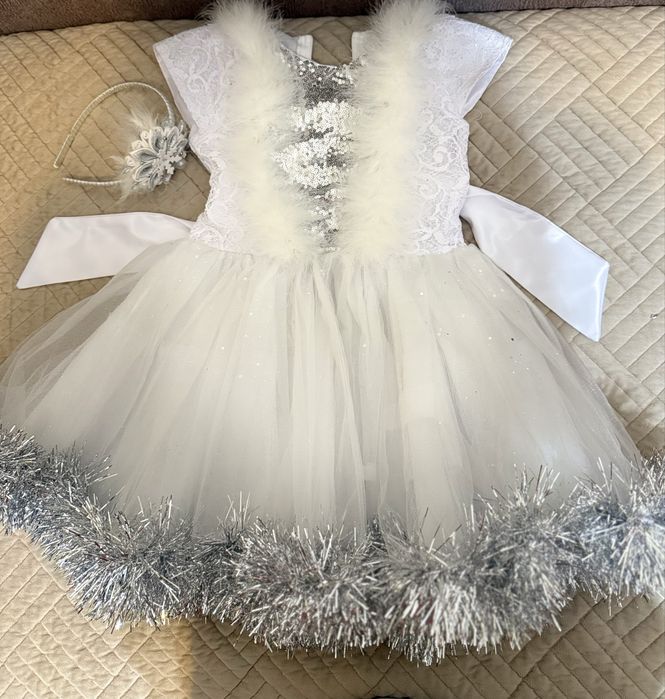 Платье снежинки на утренник