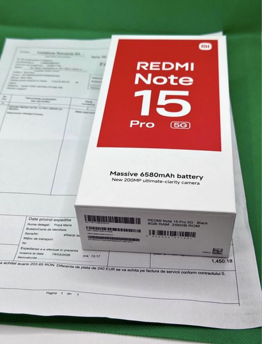 Vand redmi note 15 pro nou,sigilat