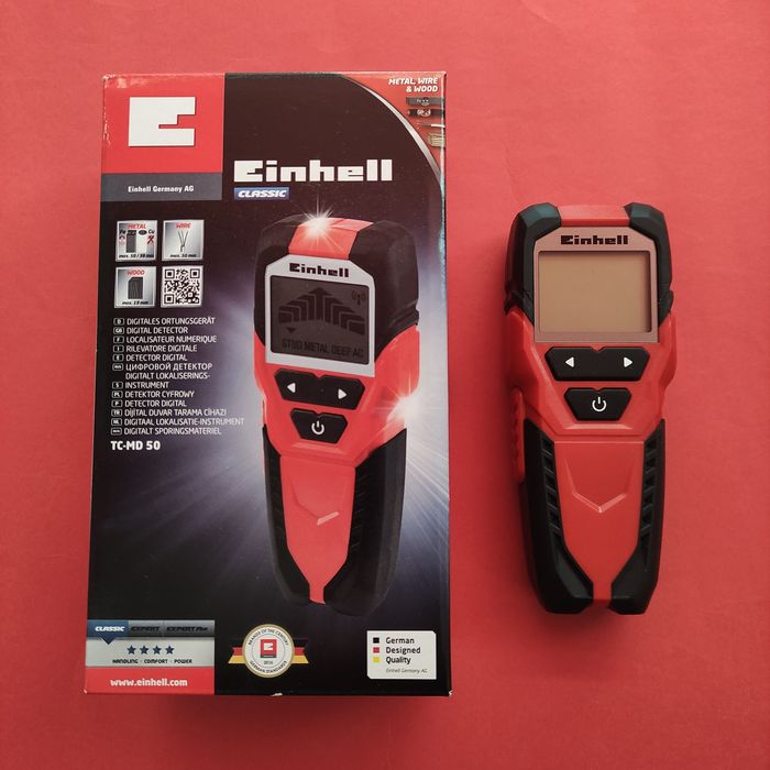 Дигитален детектор за метал дърво ел. проводници Einhell TC MD 50