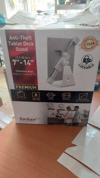Поставка за таблет BARKAN, 7" - 14" (17.7 х 35.5 cm), 360°