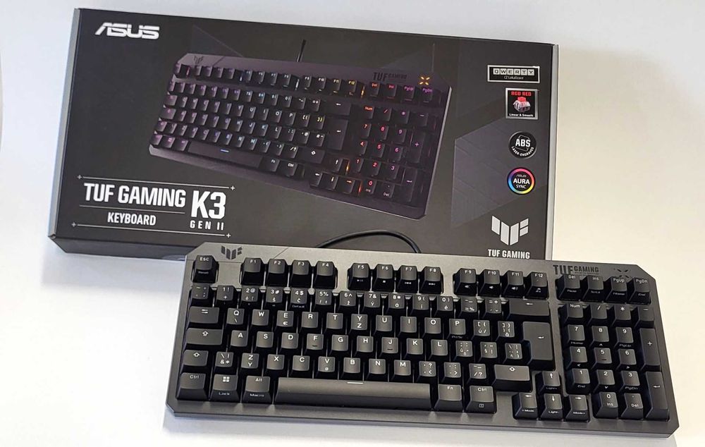 Tastatura Mecanica Asus Tuf K3 Gen II gaming model 90MP0390-BKUA01 RGB cu fir noua sigilata garantie