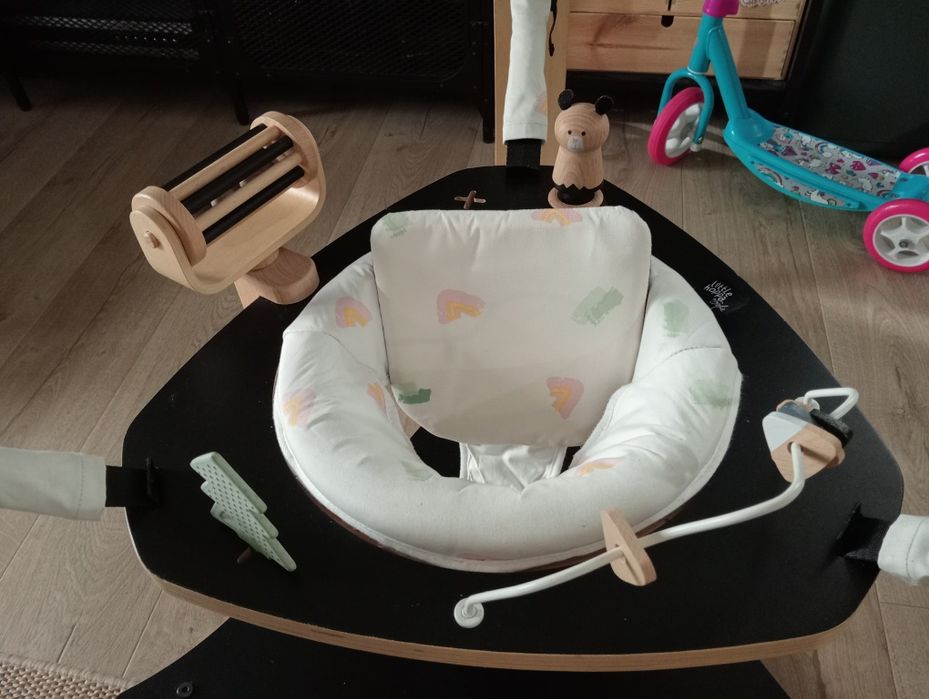 LittleHoppa 3in1 - Bouncer jumper  lemn cu centru de activiti