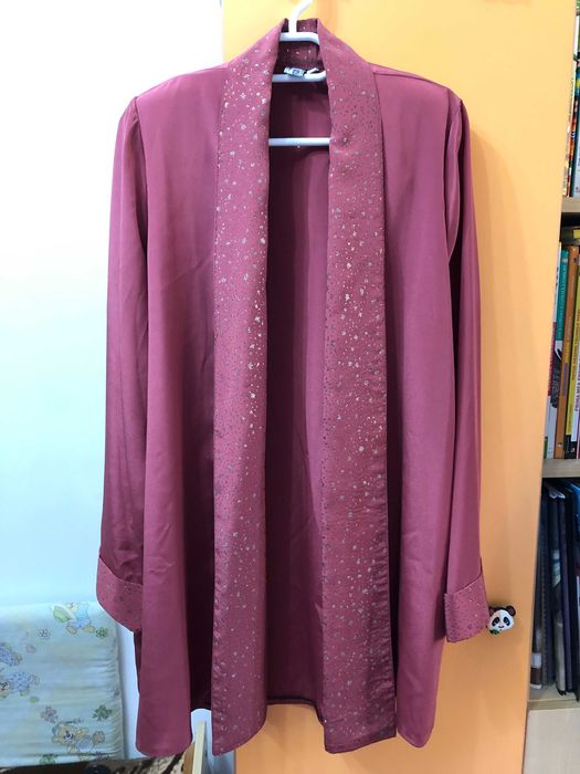 Costum format din rochie si haina cu sclipici, mar. 38-40, roz