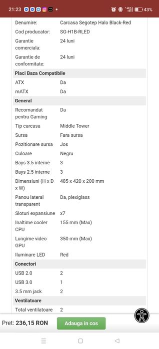 Nou! Carcasa Segotep Halo Black Red