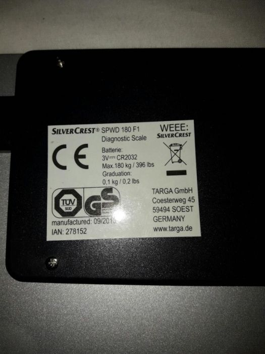 Cantare SilverCrest diagnostic scale