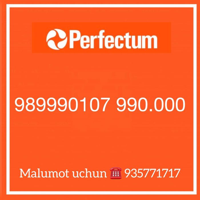 Perfectum Yunusobod gold nomer