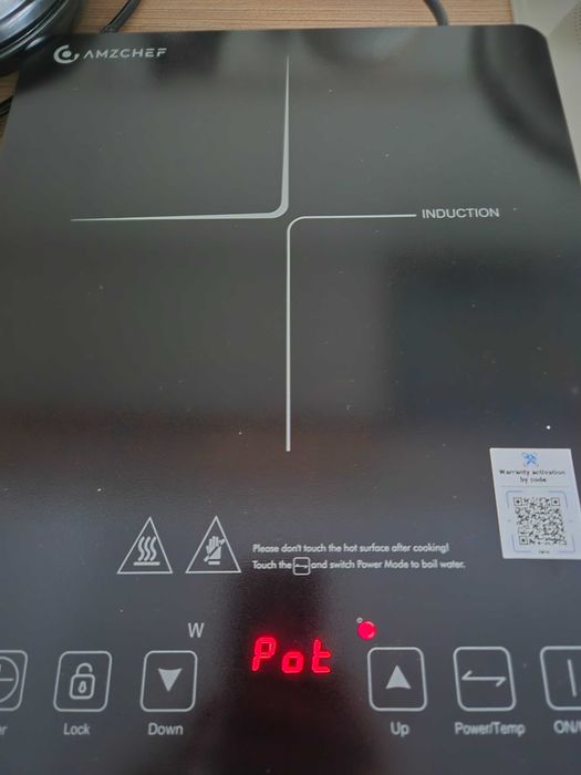 [REDUCERE-50%][GARANTIE 1 AN] Plita cu inductie portabila AMZCHEF 2000W Control tactil Sticla Open Box