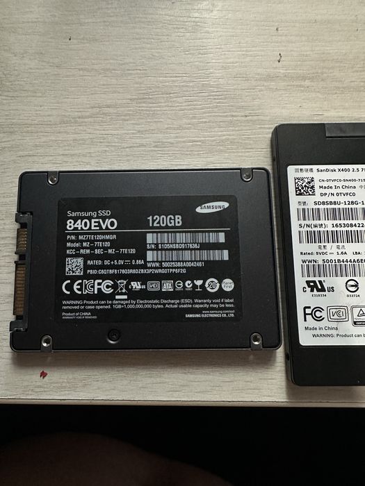 M2 SSD 256gb, HDD 1TB, SSD 120gb Sata