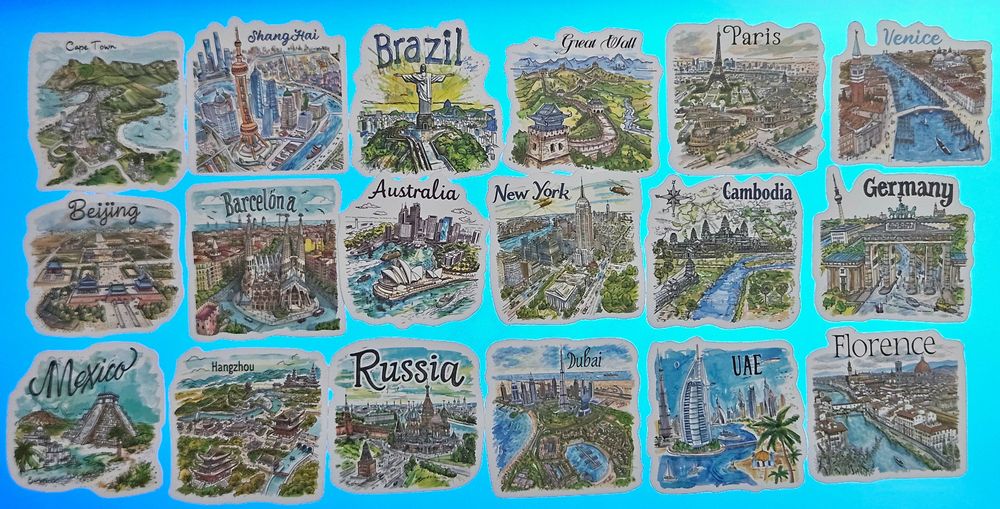 Стикери анатомия/котки/кафе/държави