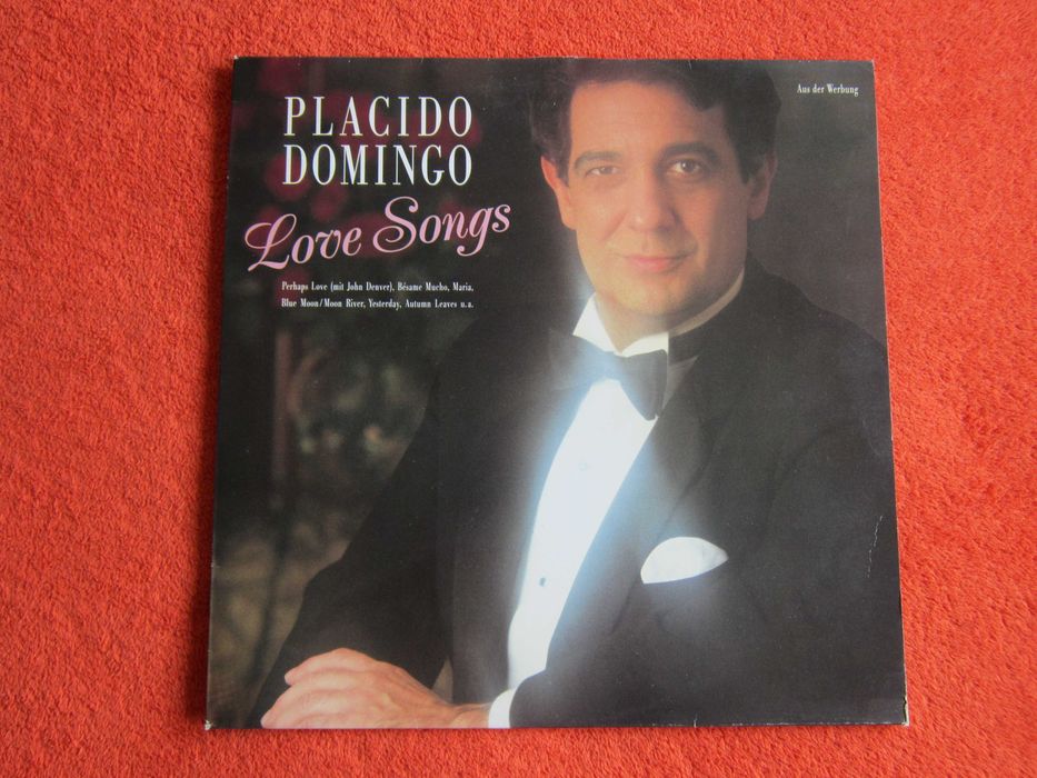 vinil rar Placido Domingo ‎-Greatest Love Songs ,Olanda 1988 impecabil